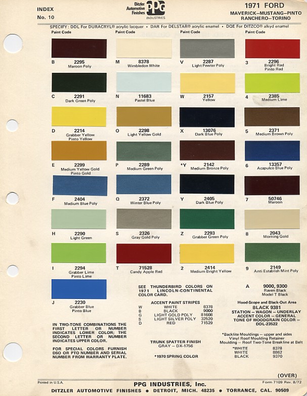 1970 Ford mustang paint colors #10
